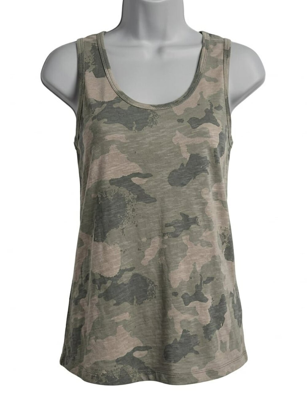 *3 FOR $9* NEW Dari Camouflage Racerback Tank Camo Print Lightweight Top Shirt L